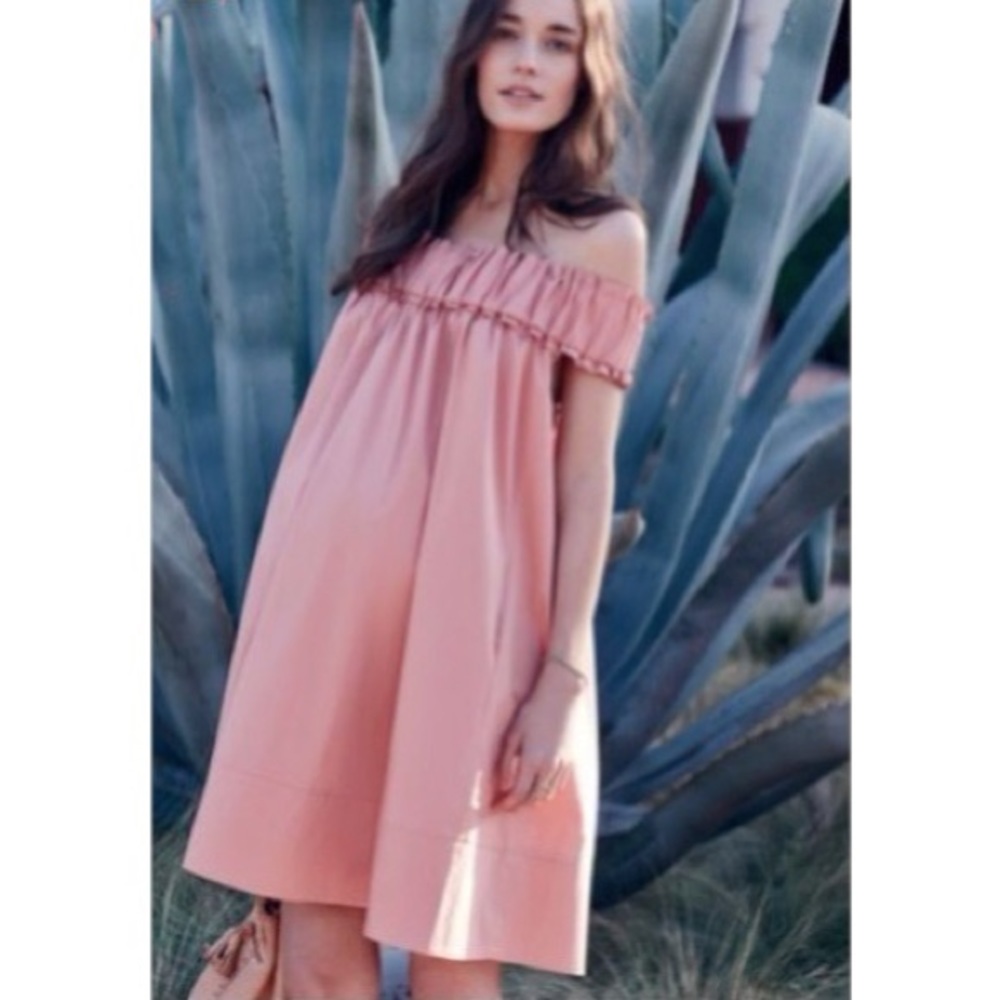 HATCH Off the shoulder ruched mini dress